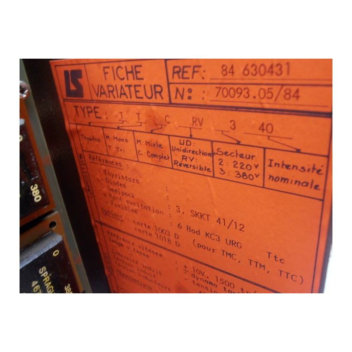 Variateur de broche Leroy Somer TTC RV 3 40