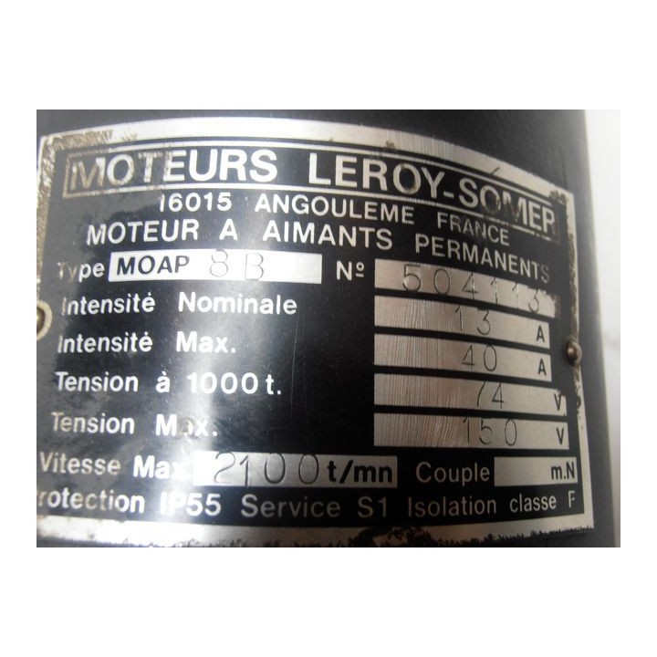 Leroy Somer MOAP 8B motor with encoder