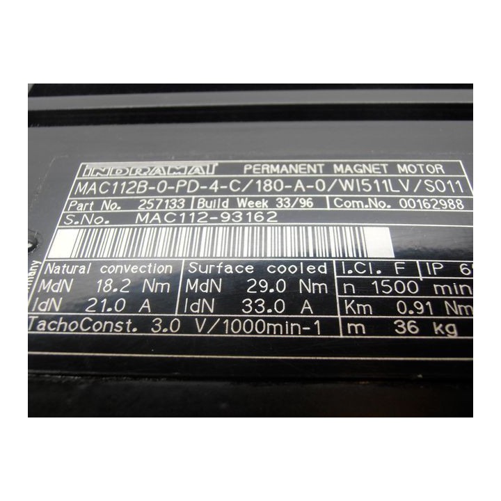 Indramat MAC112B-0-PD-4-C/180-A-0/W1511LV/S011 servo motor