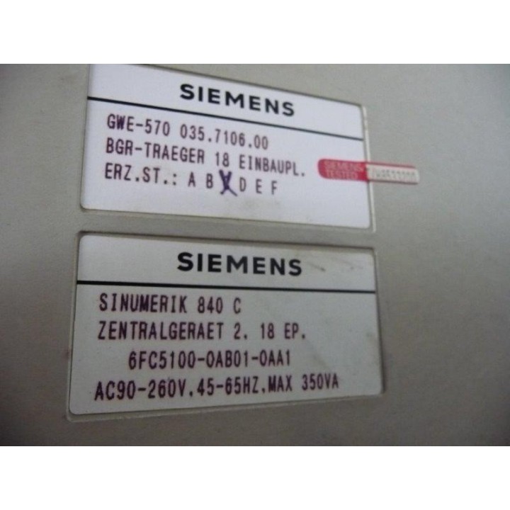 Baugruppenträger Siemens 6FC5100 0AB01 0AA1