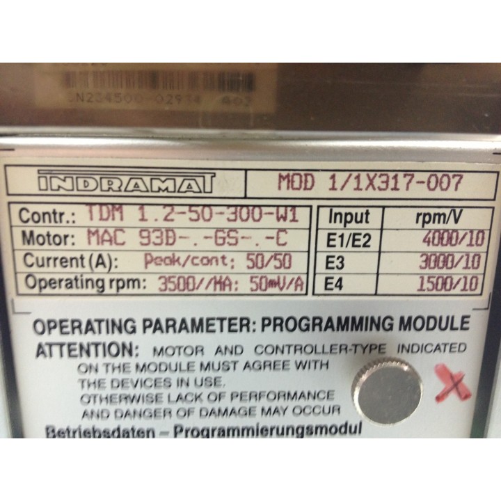 Variateur INDRAMAT TDM 1.2-050-300-W1