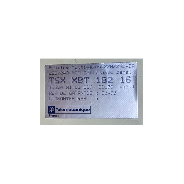 TELEMECANIQUE TSX-XBT-182 display unit