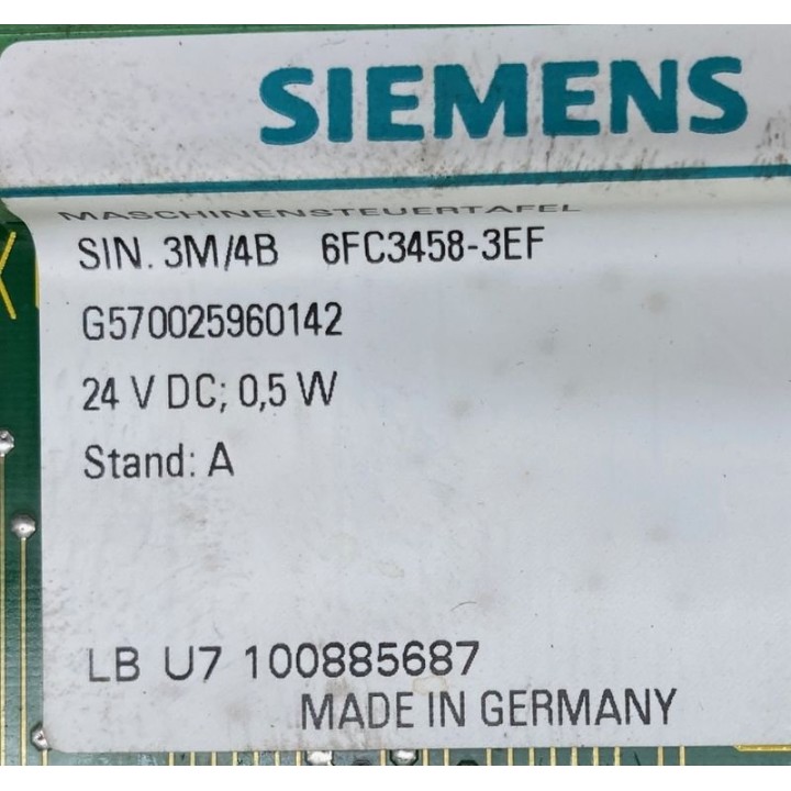 SIEMENS 6FC3458-3EF 6FX1118-8AC01 SINUMERIK 3M operator panel