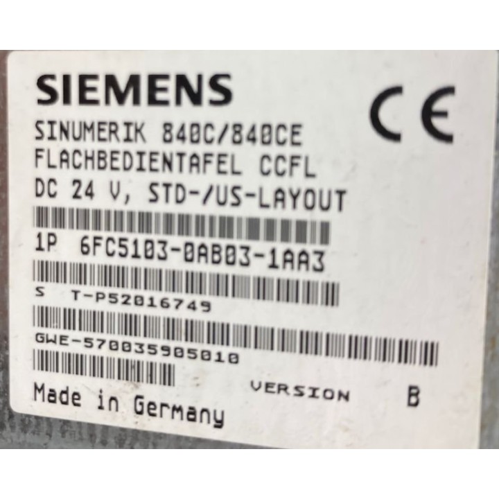 Pupitre SIEMENS 840C/840CE SIEMENS 6FC5103-0AB03-1AA3