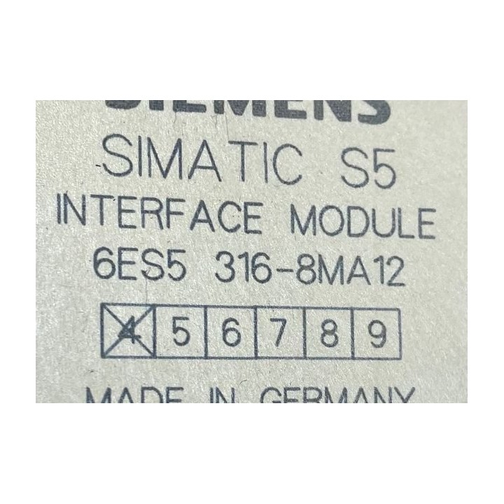 SIEMENS SIMATIC S5 INTERFACE MODULE SIEMENS 6ES5316-8MA12 6ES53168MA12