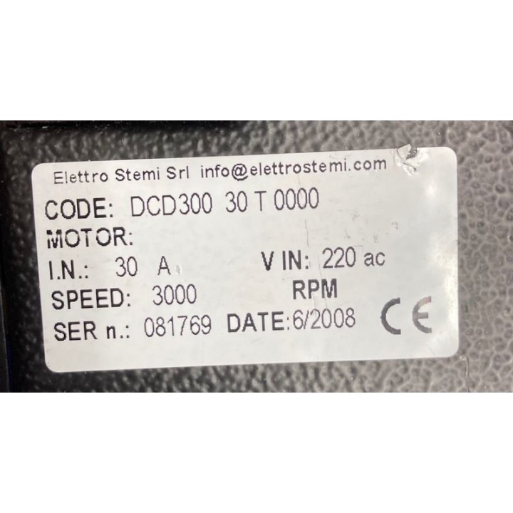 ELETTRO STEMI DCD300 30 T 00 DCD300-30-T-00 servo unit drive