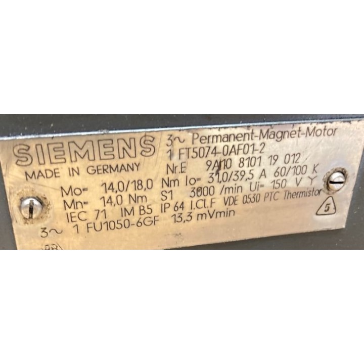 Moteur SIEMENS 1FT5074-0AF01-2