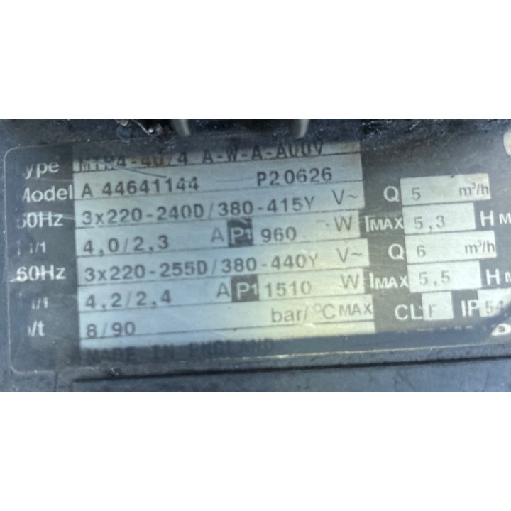 GRUNDFOSS MTH4-40/4 8 BAR 220/380 pump