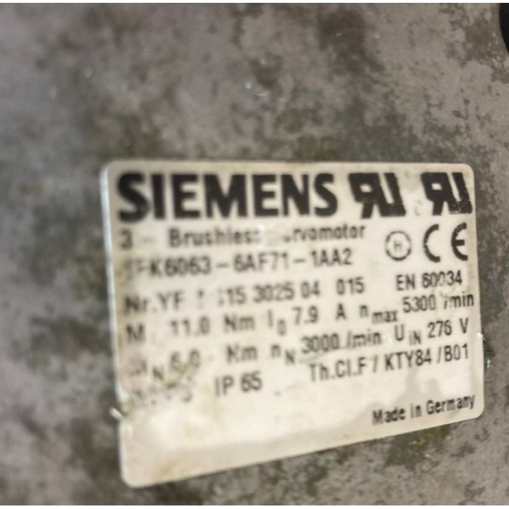 Servomoteur SIEMENS 1FK6063-6AF71-1AA2