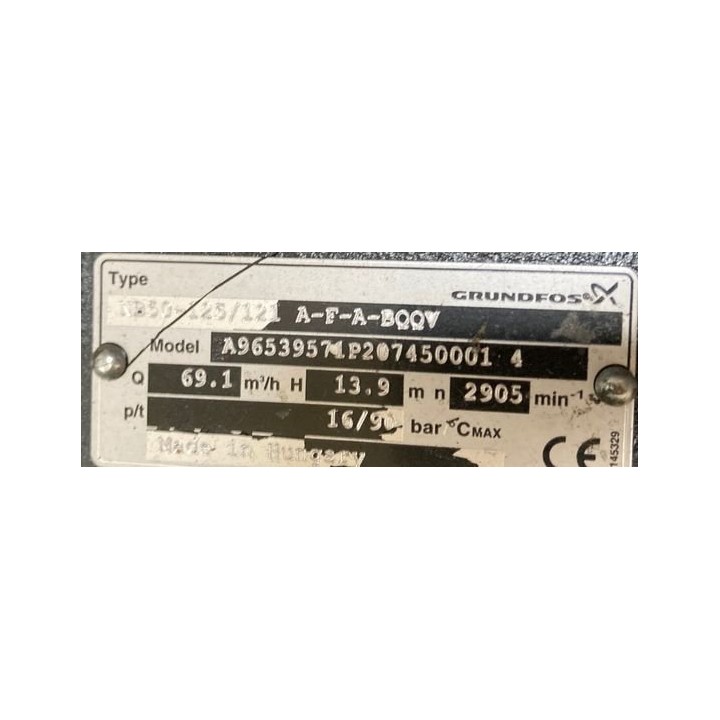 Moteur GRUNDFOS MG 112MB2-28FF215-C2 avec pompe GRUNDFOS NB50-125/121 16/90 bar