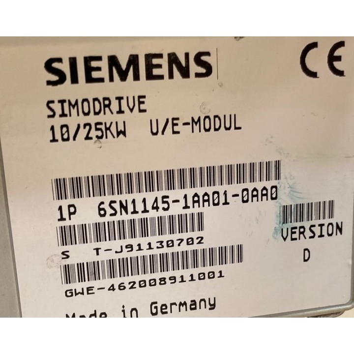 Alimentation 10/25kW SIEMENS 6SN1145-1AA01-0AA0