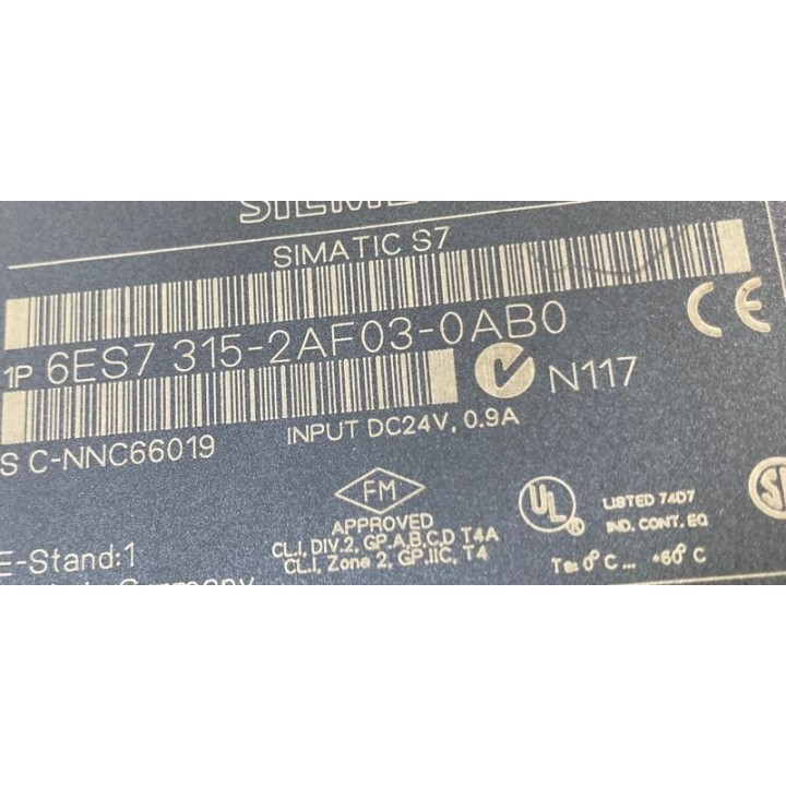 SIMATIC S7-300 SIEMENS 6ES7315-2AF03-0AB0