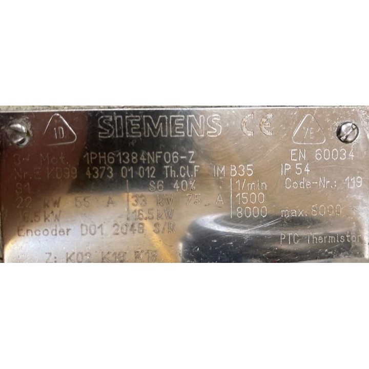 SIEMENS 1PH6138-4NF06-Z