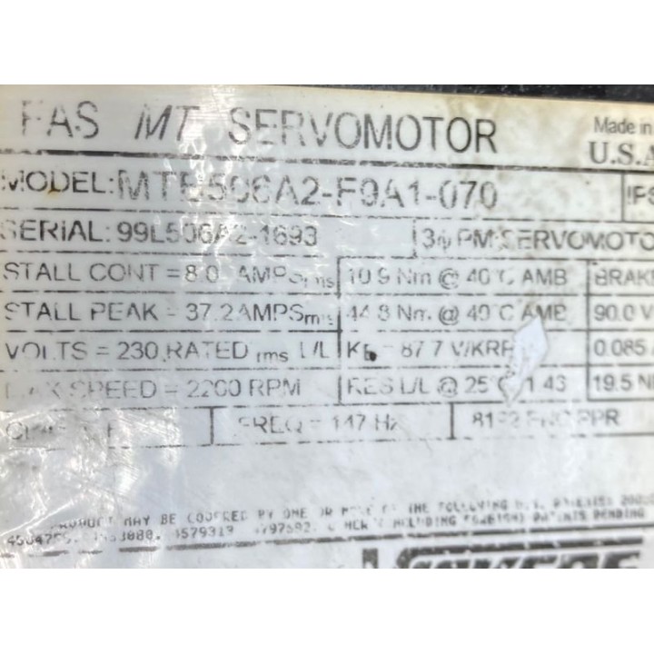 Moteur VICKERS MTB506A2-F9A1-070