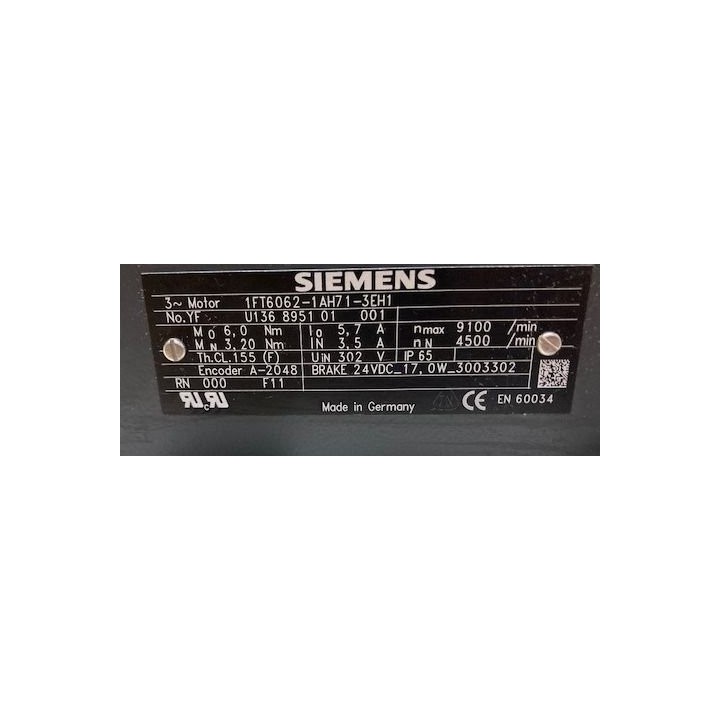 Moteur SIEMENS 1FT6062-1AH71-3EH1