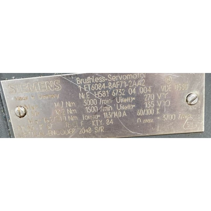 Moteur SIEMENS 1FT6082-1AF71-3AG1