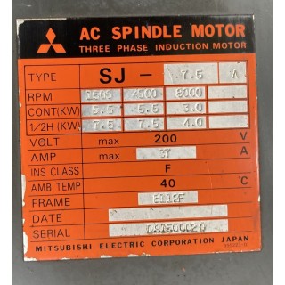 Moteur de broche MITSUBISHI SJ-7.5A