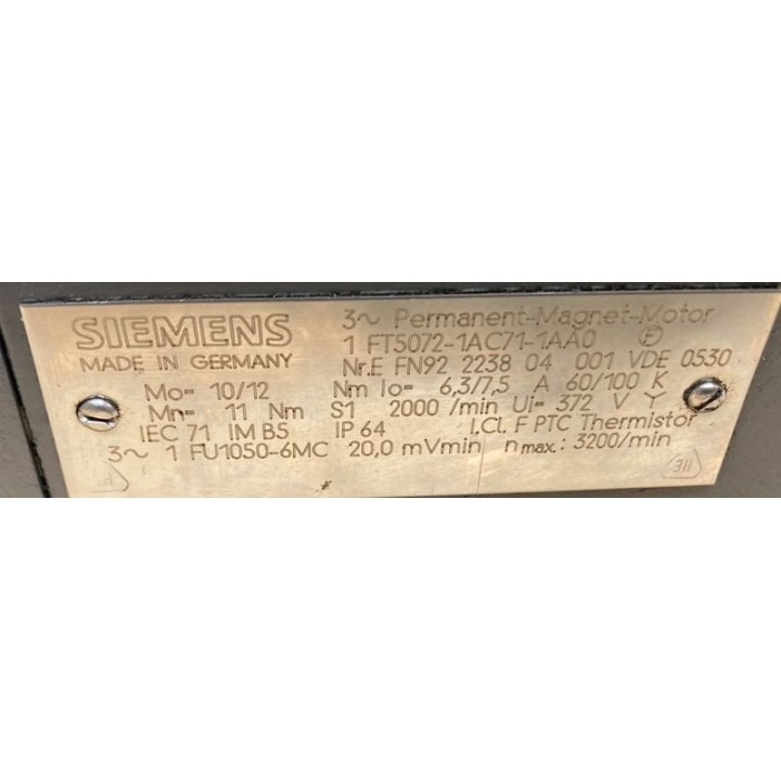Moteur SIEMENS 1FT5072-1AC71-1AA0