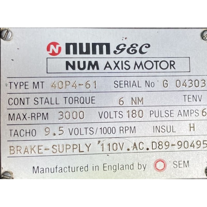 Moteur NUM MT40P4-61