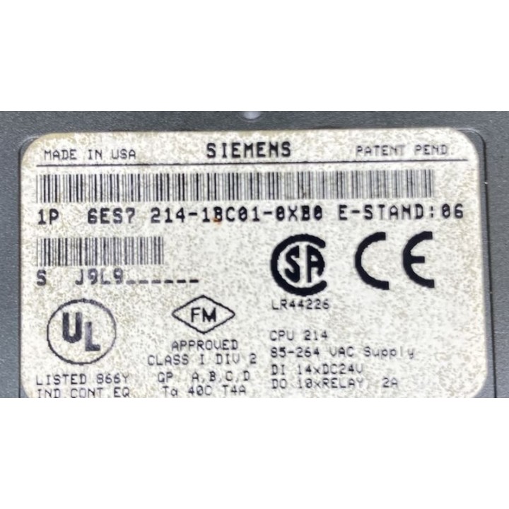 Automate SIEMENS 6ES7214-1BC01-0XB0