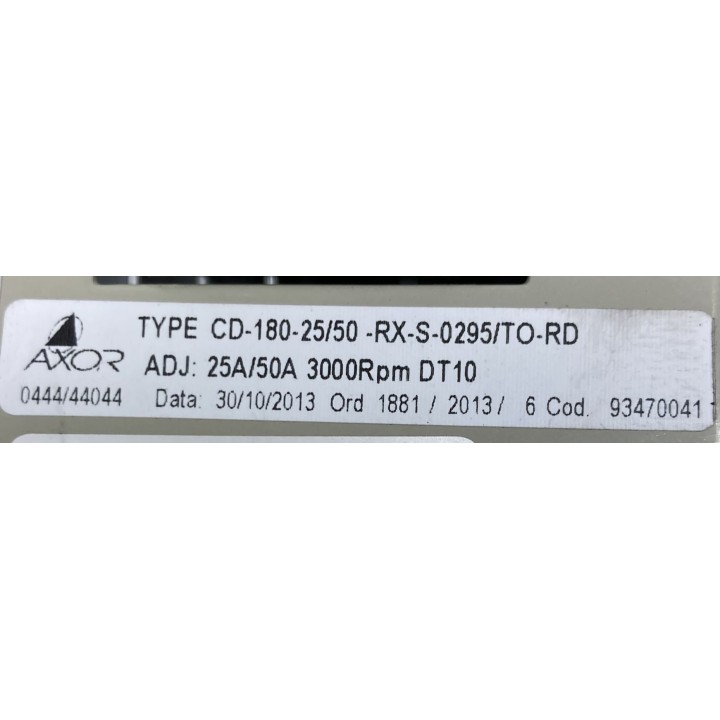 Variateur TRANSTECHNIK CD-180-25/50-RX-S-0295/TO-RD