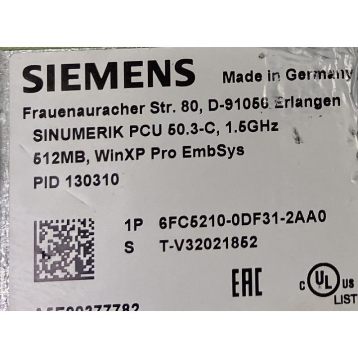 siemens pcu 6FC5210-0DF31-2AA0