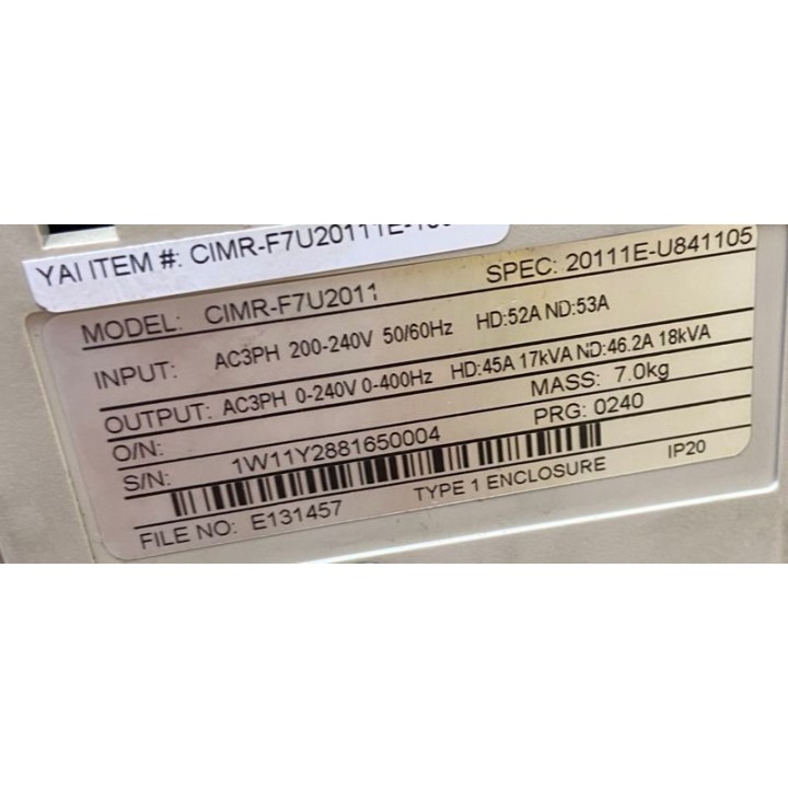 Variateur YASKAWA CIMR-F7U2011