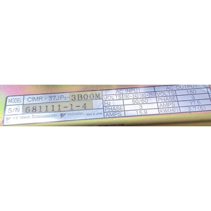 Variateur YASKAWA CIMR-37JP3-3B00M