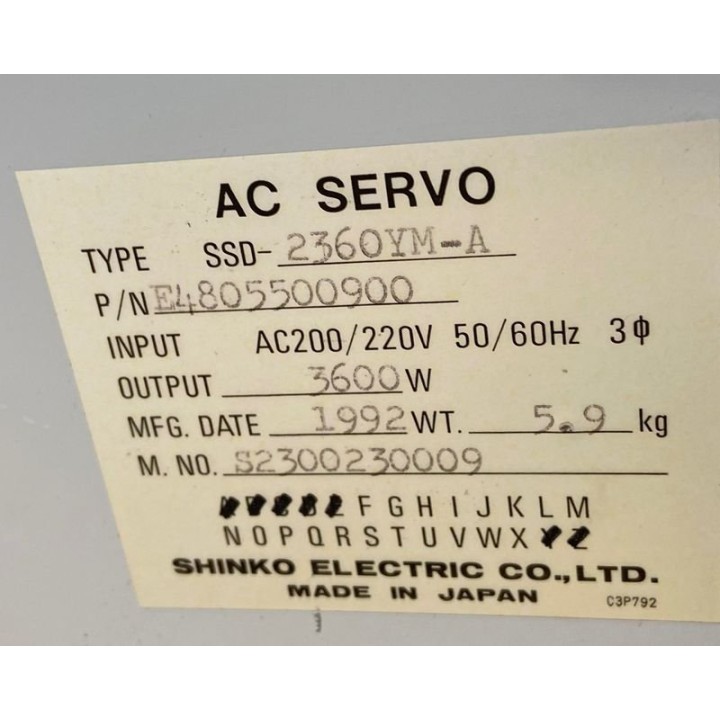 Variateur SHINKO SSD-2360YM-A