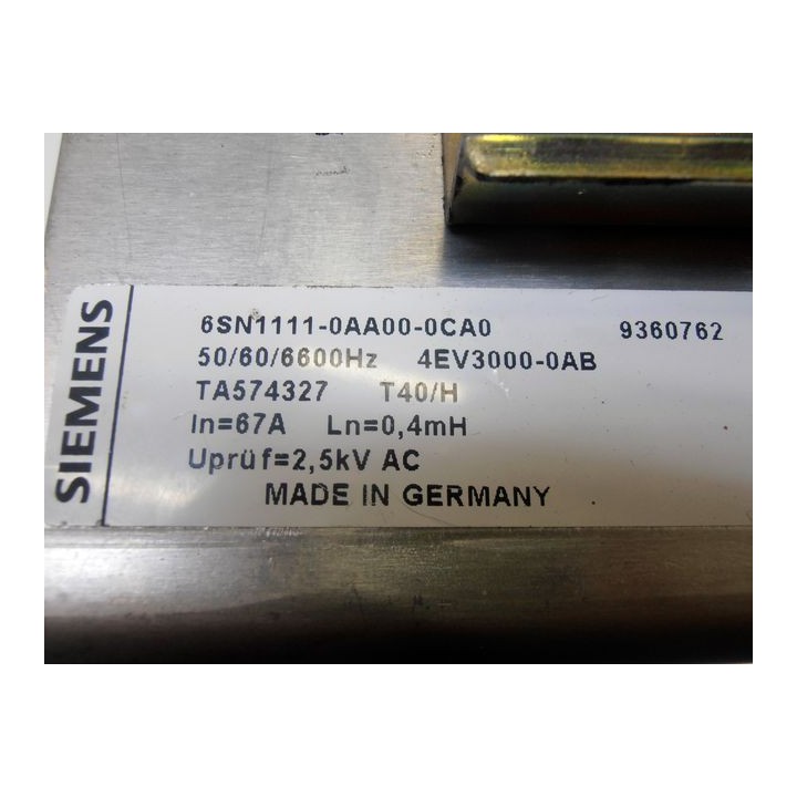 Siemens 6SN1111-0AA00-0CA0 transformer