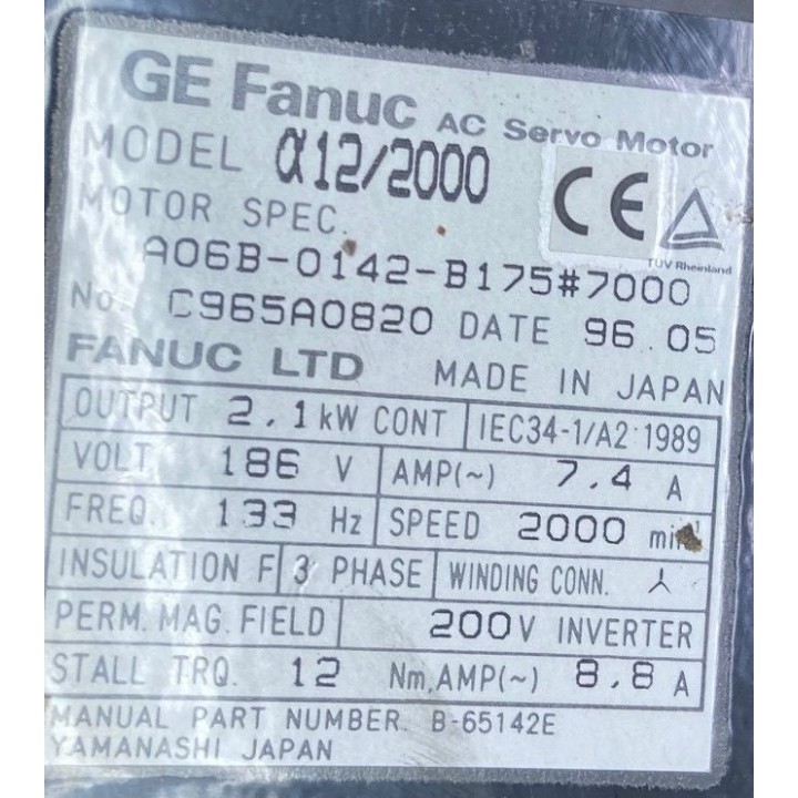 Moteur FANUC A06B-0142-B175