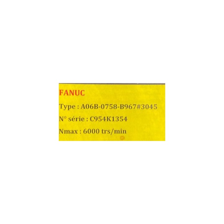Moteur FANUC A06B-0758-B967 3045