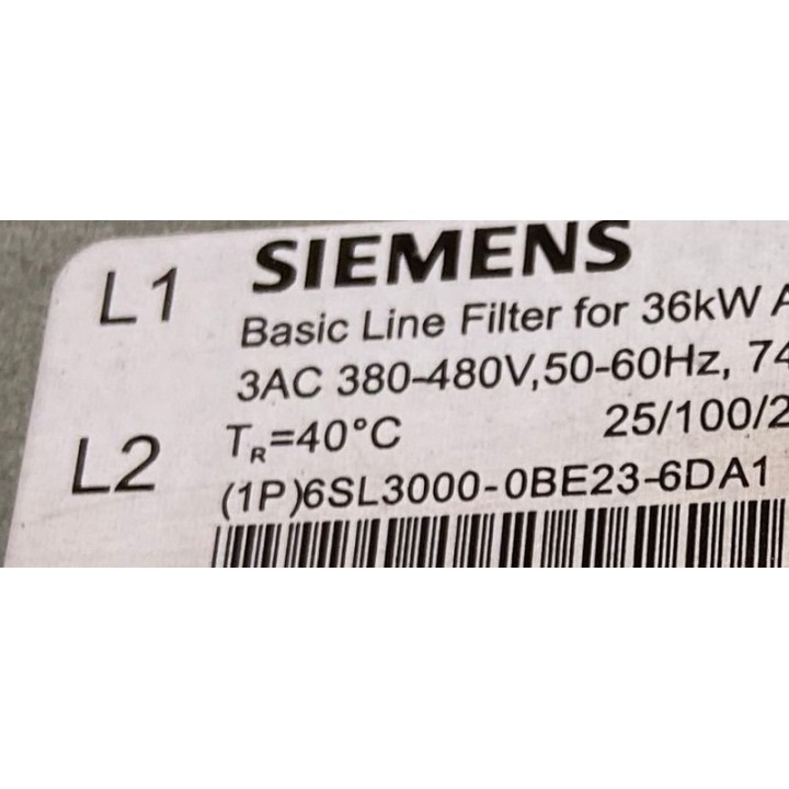 36 kW line filter SIEMENS 6SL3000-0BE23-6DA1