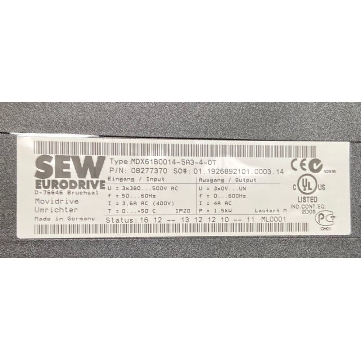 Variateur SEW MDX61B0014-5A3-4-0T