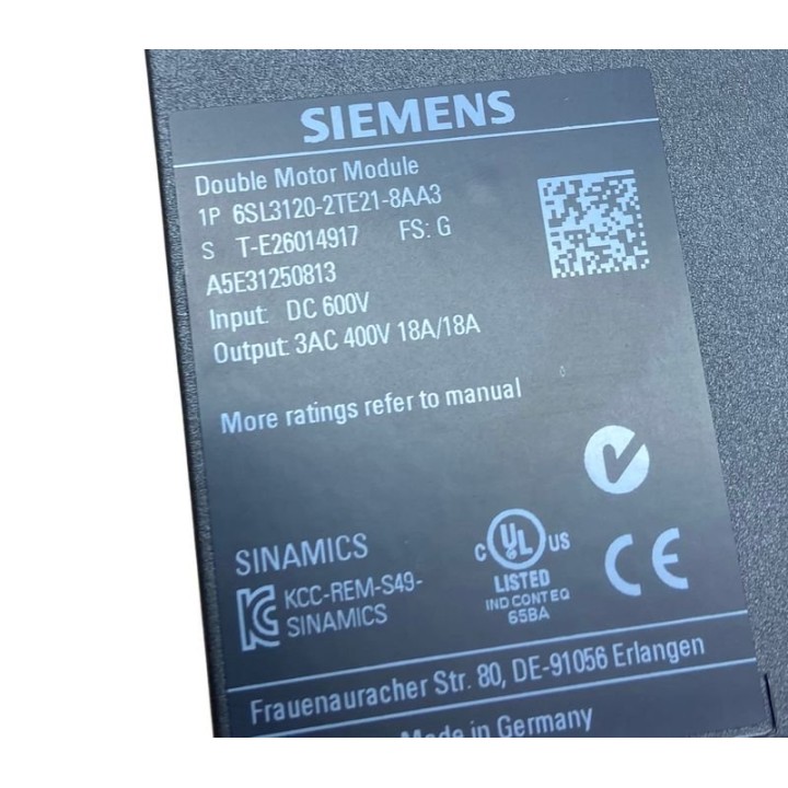 Double motor module SIEMENS 6SL3120-2TE21-8AA3