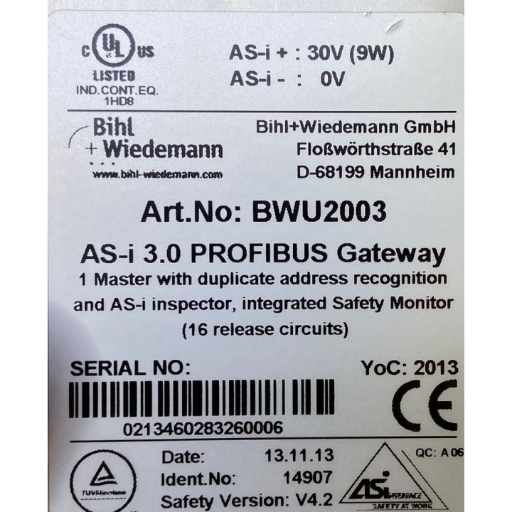 BIHL WIEDEMANN BWU2003