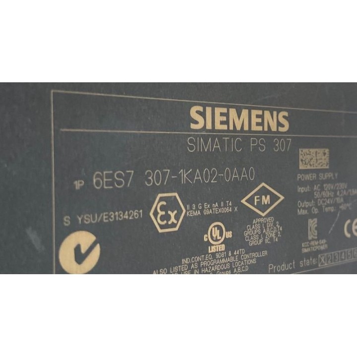 SIMATIC PS 307 SIEMENS 6ES7307-1KA02-0AA0 SIEMENS 6ES7 307-1KA02-0AA0