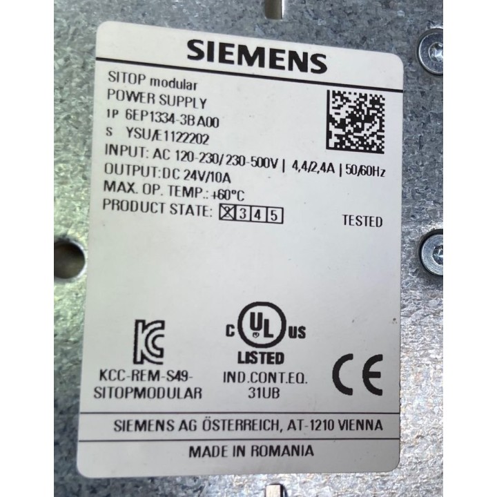 Alimentation 24V/10A SIEMENS 6EP1334-3BA00