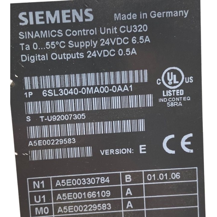 SINAMICS Control Unit CU320 SIEMENS 6SL3040-0MA00-0AA1