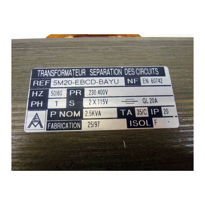 Transformator AEM 5M20-EBCD-BAYU PRIM 230/400 V