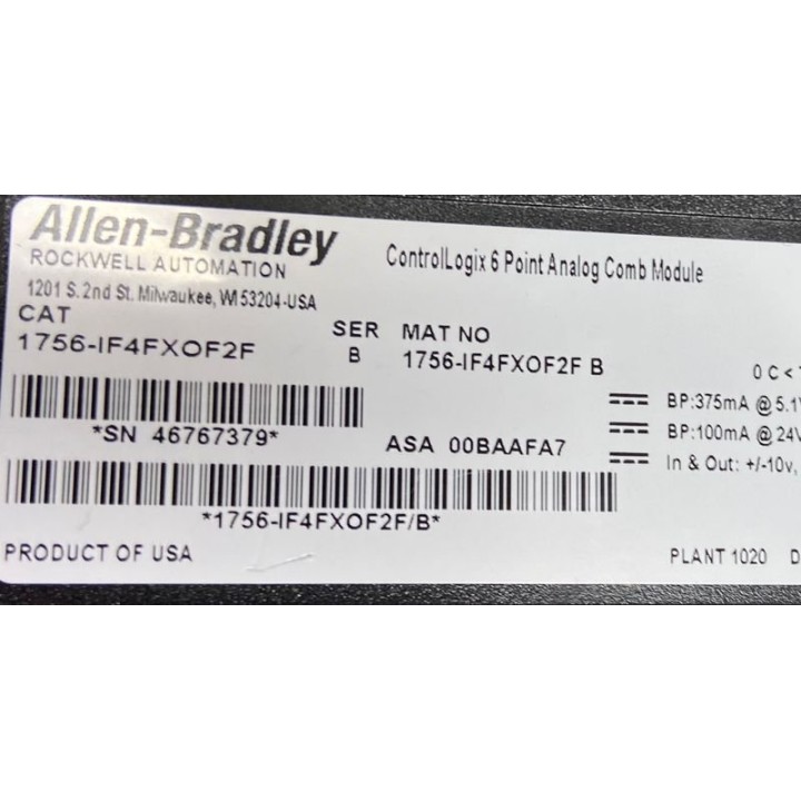 Module Allen-Bradley 1756-IF4FXOF2F