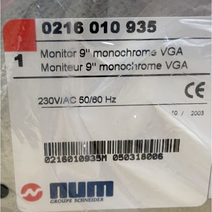 Ecran NUM 0216010935 9" monochrome VGA