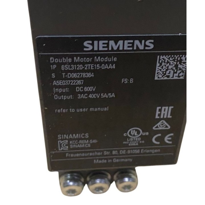Variateur SIEMENS 6SL3120-2TE15-0AA4