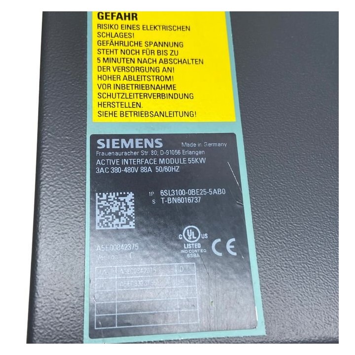 ACTIVE INTERFACE MODULE 55KW SIEMENS 6SL3100-0BE25-5AB0