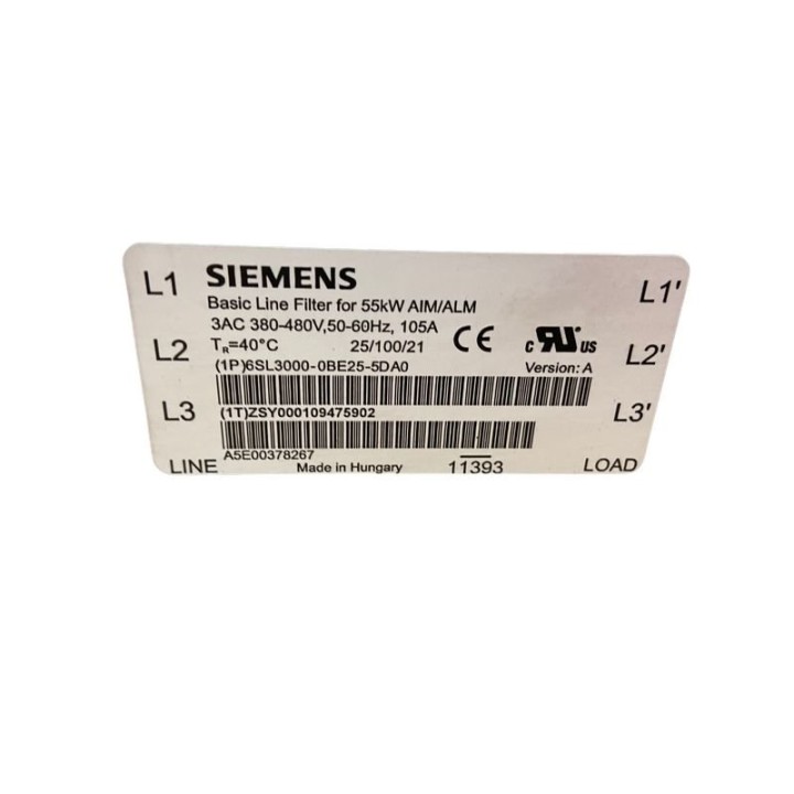 BASIC LINE FILTER for 55KW SIEMENS 6SL3000-0BE25-5DA0