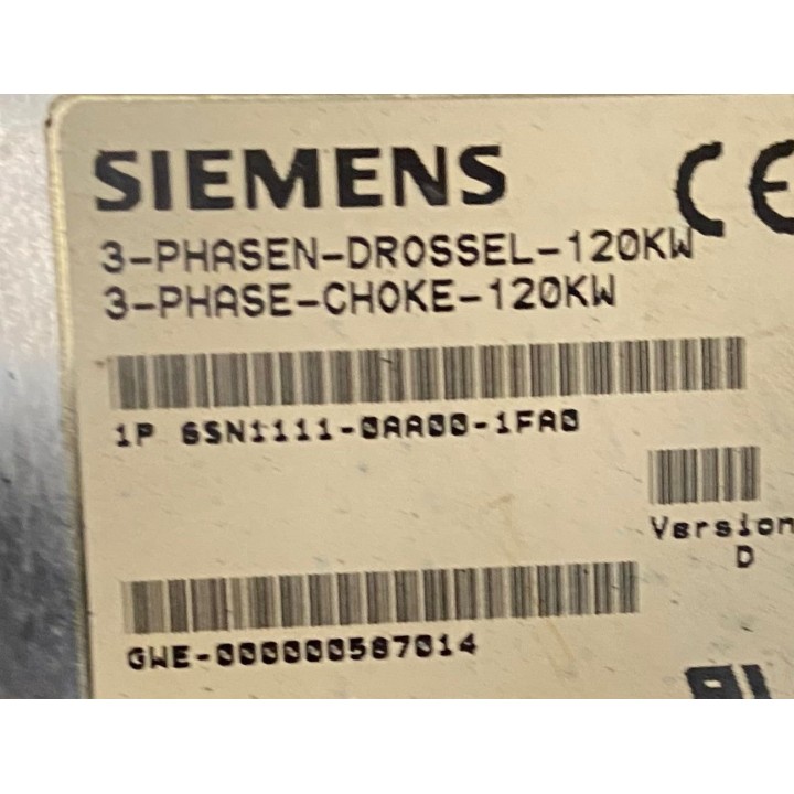 3 PHASEN DROSSEL 120KW SIEMENS 6SN1111-0AA00-1FA0