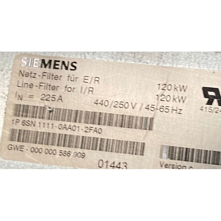 FILTER 120KW SIEMENS 6SN1111-0AA01-2FA0