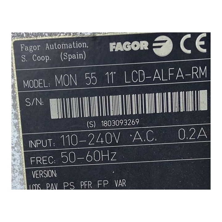 Pupitre FAGOR MON 55 11'' LCD-ALFA-RM