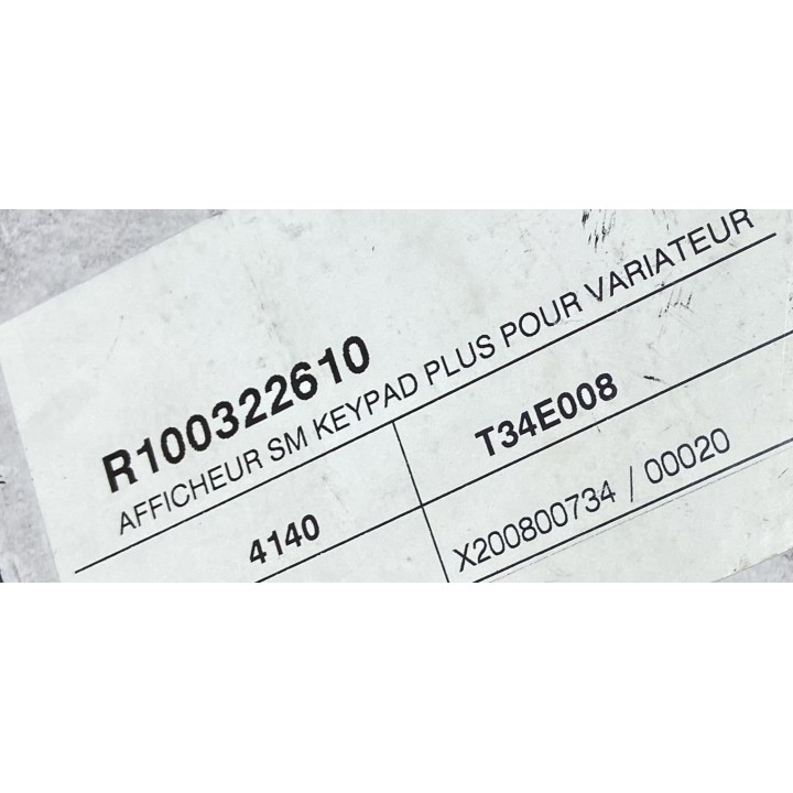 R100322610 afficheur SM keypad plus pour variateur LEROY SOMER