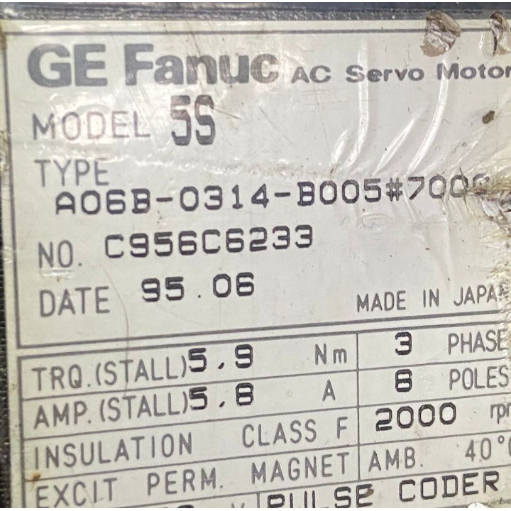 Moteur FANUC A06B-0314-B005